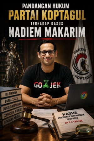 Pandangan Hukum Partai Koptagul terhadap Kasus Nadiem Makarim