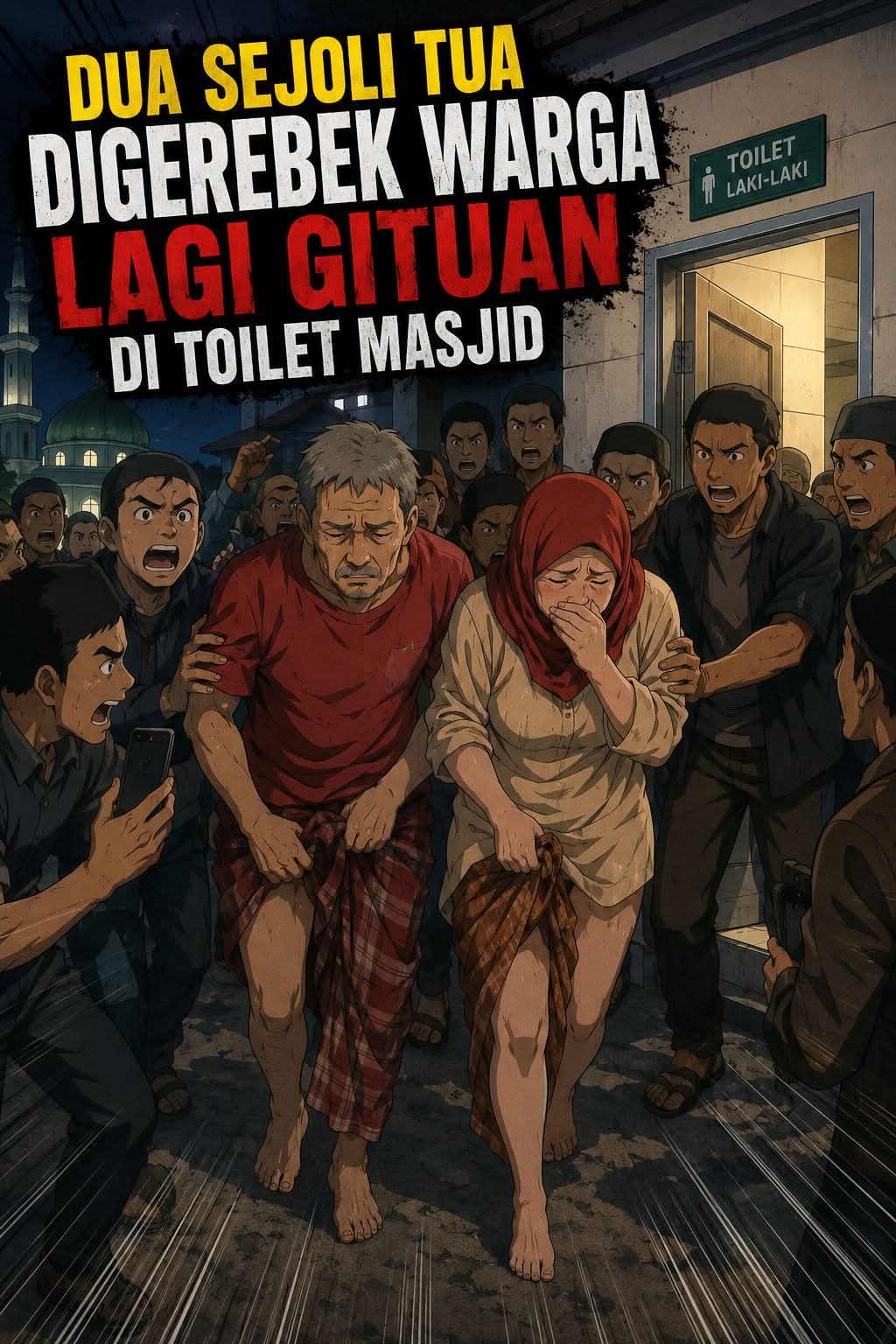 Dua Sejoli Tua Digrebek Warga Lagi Gituan di Toilet Masjid