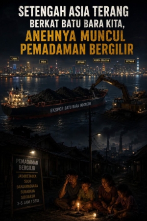 Ternyata Setengah Asia Terang Berkat Batu Bara Kita, Anehnya Muncul Pemadaman Bergilir