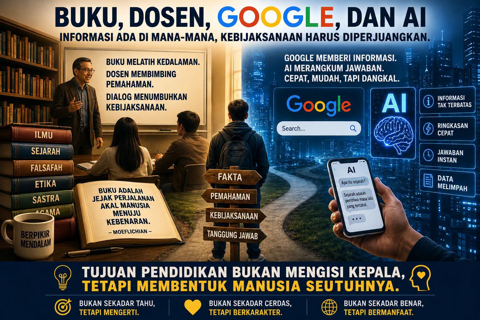Buku, Dosen, Google dan AI
