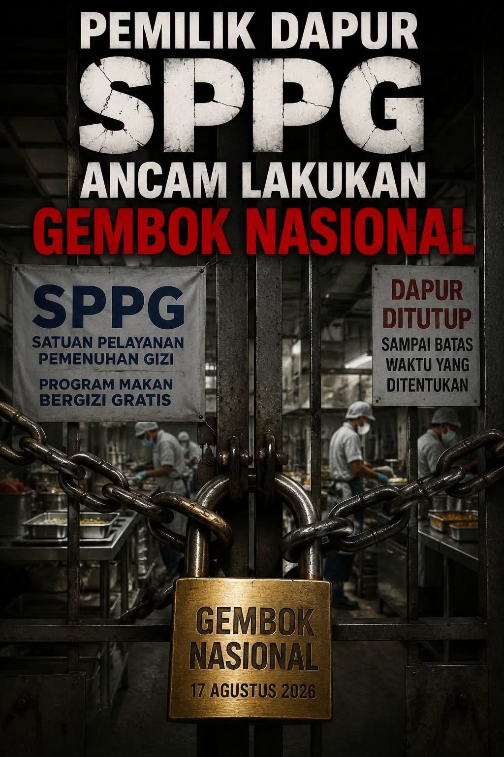 Bakal Seru Ni, Pemilik SPPG Ancam Lakukan Gembok Nasional